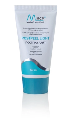 osvetlyayushchij postpilingovyj krem postpeel light 50 ml medic control peel rossiya