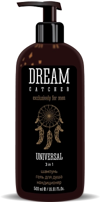 muzhskoe sredstvo 3v1 shampun kondicioner gel dlya dusha universal 3 in 1 500 ml dream catcher rossiya