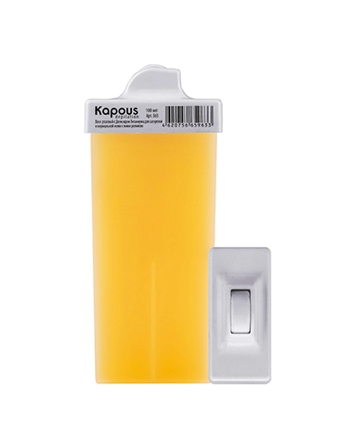 vosk v kartridzhe zheltyj naturalnyj mini rolik 100 ml kapous depilation rossiya