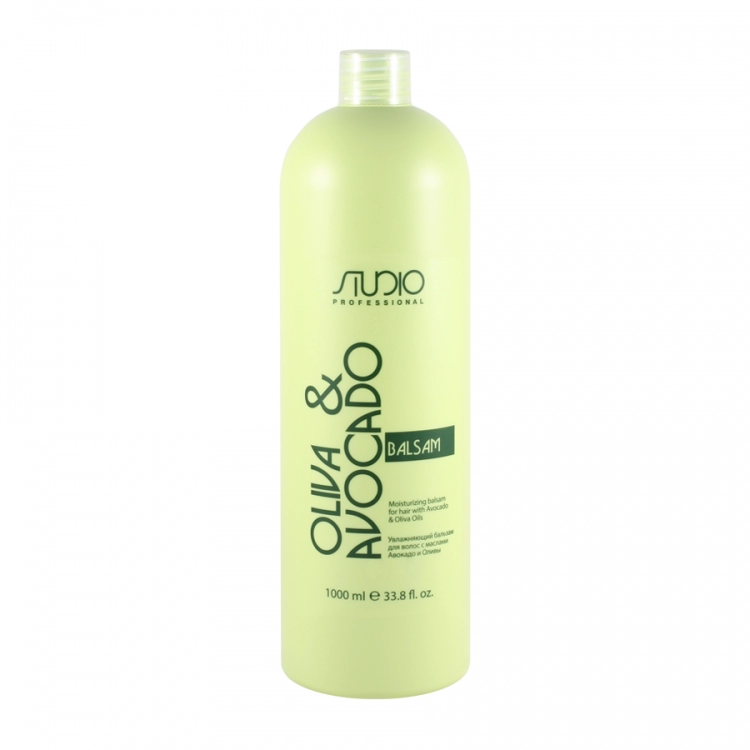 balzam uvlazhnyayushchij dlya volos s maslami avokado i olivy quotolive and avocadoquot 1000 ml studio professional rossiya