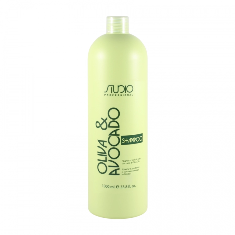 shampun uvlazhnyayushchij dlya volos s maslami avokado i olivy quotolive and avocadoquot 1000 ml studio professional rossiya