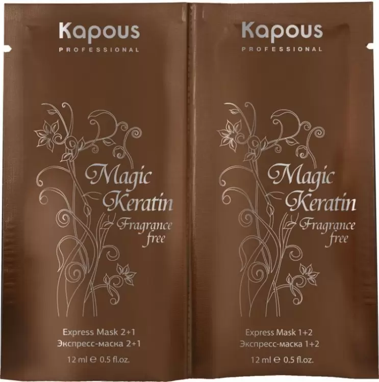 ekspress maska dlya volos s keratinom quotmagic keratinquot 2 h 12 ml kapous professional rossiya
