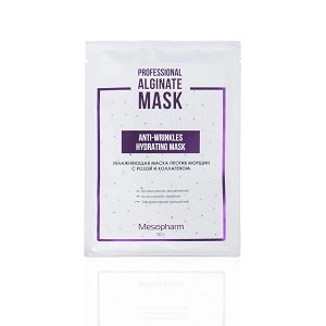 uvlazhnyayushchaya alginatnaya maska protiv morshchin s rozoj i kollagenom anti wrinkleshydrating mask 30 gr mesopharm professional rossiya