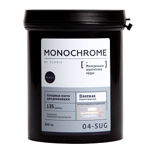 saharnaya pasta dlya shugaringa plotnaya monochrome 800 gr gloria rossiya