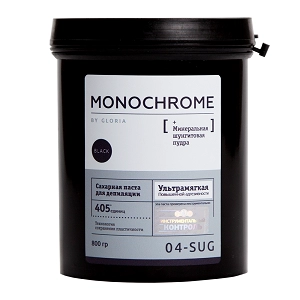 saharnaya pasta dlya shugaringa ultramyagkaya monochrome 800 gr gloria rossiya