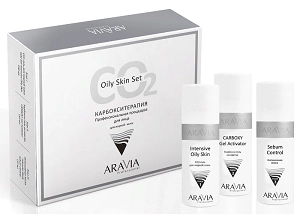 nabor karboksiterapiya dlya zhirnoj kozhi oily skin set 30 procedur nabor 3 flakona aravia professional rossiya