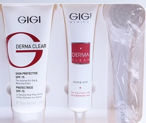 nabor dlya domashnego uhoda derma clear gel krem shchetochka nabor 3 predmeta gigi izrail