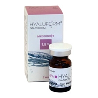 gialuronovaya kislota 18 gialuform mezolift dlya prigotovleniya koktejlej 2 ml 1 flakon hyaluform rossiya