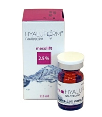 gialuronovaya kislota 25 gialuform mezolift dlya prigotovleniya koktejlej 25 ml 1 flakon hyaluform rossiya