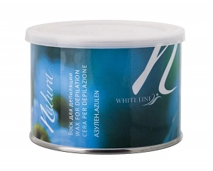 teplyj vosk dlya depilyacii v banke natura azulen 400 ml white line italiya