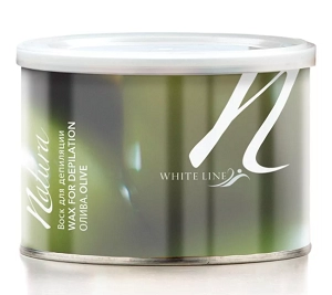 teplyj vosk dlya depilyacii v banke natura oliva 400 ml white line italiya