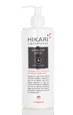 solncezashchitnyj krem novogo pokoleniya spf 30 prof 400 ml hikari lab izrail
