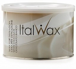 teplyj vosk dlya depilyacii v banke belyj shokolad 400 ml italwax italiya