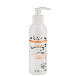 gel eksfoliant dlya tela s fruktovymi kislotami fruit peel 150 ml aravia organic rossiya