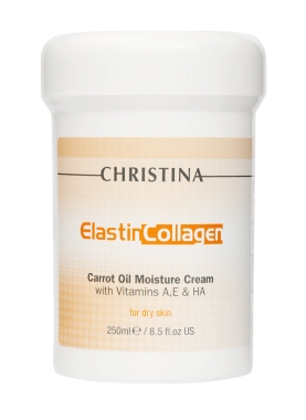 uvlazhnyayushchij krem s vitaminami a e i gialuronovoj kislotoj dlya suhoj kozhi elastin kollagen morkovnoe maslo prof 250 ml christina izrail