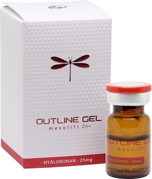 uvlazhnyayushchij koncentrat dlya problemnoj kozhi s cinkom outline gel mesolift zn 5 ml 1 flakon outline gel rossiya