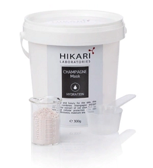 alginatnaya maska ekspress uhod dlya siyaniya kozhi na osnove shampanskogo champagne mask 300 gr hikari laboratories izrail