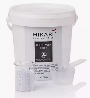 alginatnaya maska s chernoj ikroj dlya lica i shei dolce vita mask 300 gr hikari laboratories izrail