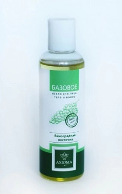 bazovoe massazhnoe maslo dlya lica tela i volos quotvinogradnaya kostochkaquot 100 ml axioma rossiya