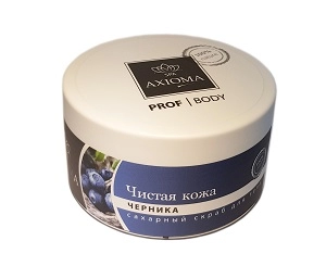 saharnyj skrab dlya tela chernika quotchistaya kozhaquot 200 ml axioma rossiya
