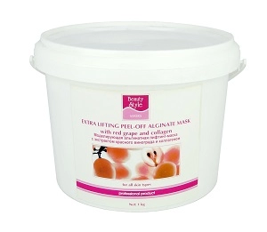 plastificiruyushchaya alginatnaya lifting maska s krasnym vinogradom i kollagenom 1000 gr beauty style ssha