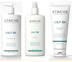 nabor sredstv dlya zhirnoj i problemnoj kozhi oily skin 3 sredstva atache ispaniya