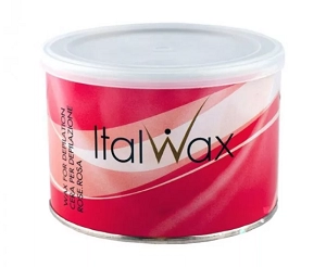 teplyj vosk dlya depilyacii v banke roza 400 ml italwax italiya
