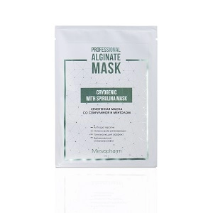 stimuliruyushchaya alginatnaya maska s ekstraktom zhenshenya i spiruliny cryogenic spirulina mask 30 gr mesopharm professional rossiya