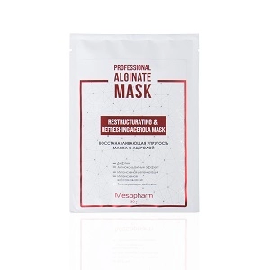 stimuliruyushchaya alginatnaya maska s ekstraktom aceroly restructurating amp refreshing acerola mask 30 gr mesopharm professional rossiya