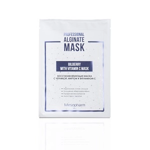 vosstanavlivayushchaya alginatnaya maska s chernikoj i vitaminom s bilberry with vit c mask 30 gr mesopharm professional rossiya