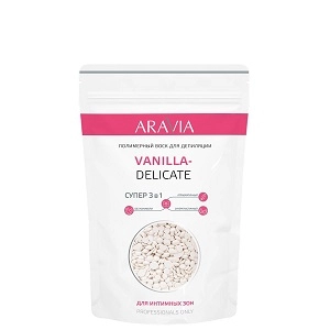 vosk polimernyj dlya depilyacii delikatnyh zon vanilla delicate 1000 gr aravia professional rossiya