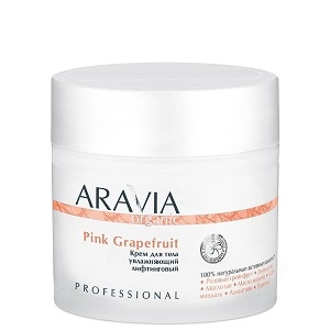 krem dlya tela uvlazhnyayushchij liftingovyj pink grapefruit 300 ml aravia organic rossiya