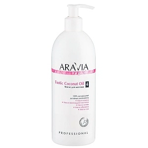maslo dlya rasslablyayushchego massazha exotic coconut oil 500 ml aravia organic rossiya