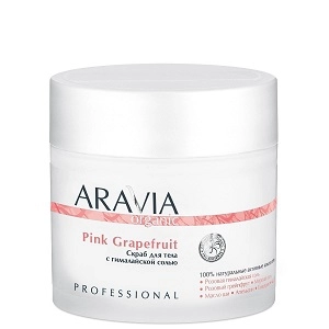 skrab dlya tela s gimalajskoj solyu pink grapefruit 300 ml aravia organic rossiya