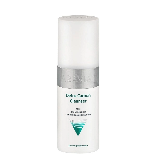 gel dlya umyvaniya s aktivirovannym uglyom detox carbon cleanser 150 ml aravia professional rossiya