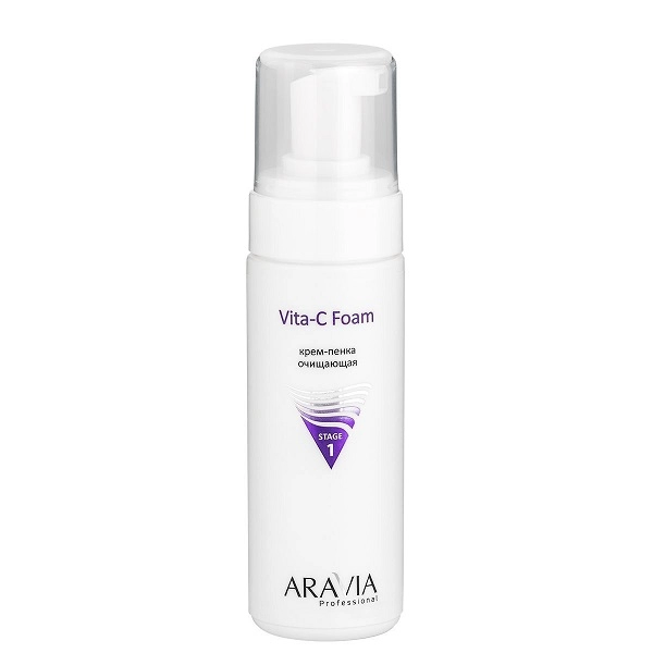krem penka ochishchayushchaya vita c foaming 160 ml aravia professional rossiya