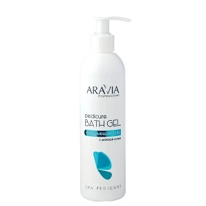ochishchayushchij gel dlya nog s morskoj solyu quotpedicure bath gelquot 300 ml aravia professional rossiya