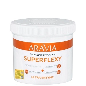 pasta dlya shugaringa superflexy ultra enzyme 750 gr aravia professional rossiya
