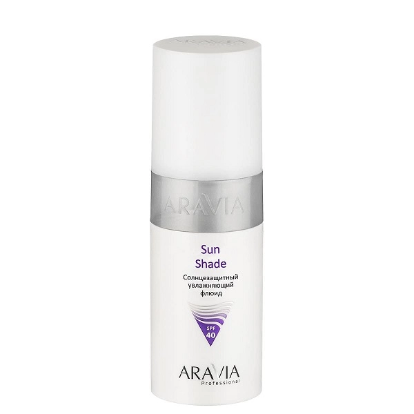solncezashchitnyj uvlazhnyayushchij flyuid sun shade spf 40 150 ml aravia professional rossiya
