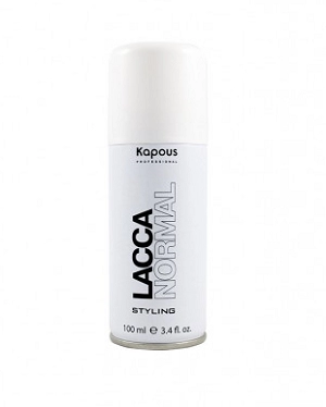 lak aerozolnyj dlya volos normalnoj fiksacii lacca normal 100 ml kapous professional rossiya
