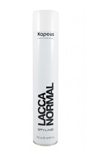 lak aerozolnyj dlya volos normalnoj fiksacii lacca normal 500 ml kapous professional rossiya