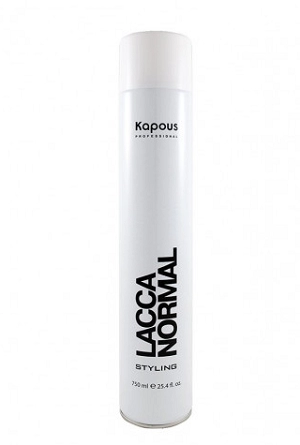 lak aerozolnyj dlya volos normalnoj fiksacii lacca normal 750 ml kapous professional rossiya