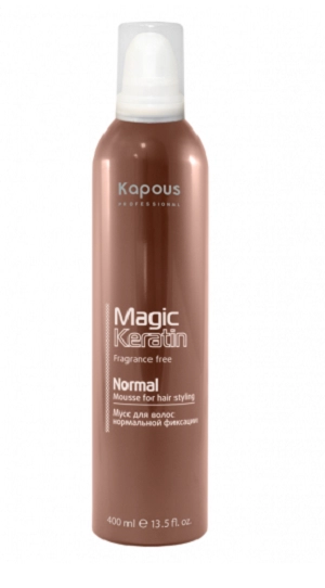 muss dlya ukladki volos normalnoj fiksacii s keratinom 400 ml kapous professional rossiya