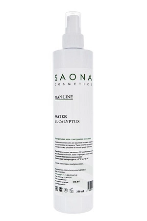voda mineralnaya s ekstraktom evkalipta dlya muzhskoj depilyacii 350 ml saona cosmetics rossiya