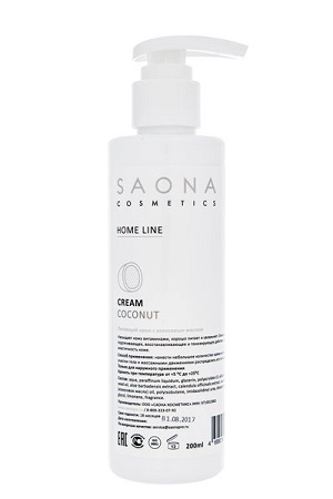 krem pitatelnyj dlya tela s kokosovym maslom 200 ml saona cosmetics rossiya