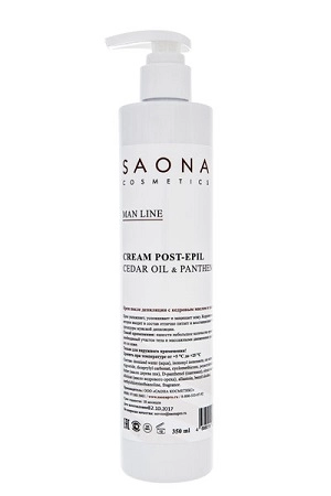 krem posle muzhskoj depilyacii s kedrovym maslom 350 ml saona cosmetics rossiya