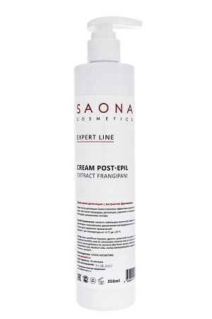 uvlazhnyayushchij krem posle depilyacii s ekstraktom frandzhipani 350 ml saona cosmetics rossiya