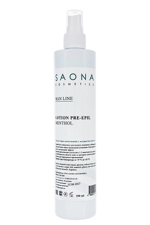 loson ochishchayushchij dlya muzhskoj depilyacii s mentolom 350 ml saona cosmetics rossiya