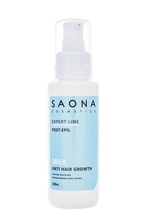 nezhnoe molochko zamedlyayushchee rost volos milk anti hair growth 100 ml saona cosmetics rossiya