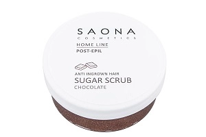 skrab saharnyj protiv vrosshih volos shokoladnyj 300 ml saona cosmetics rossiya